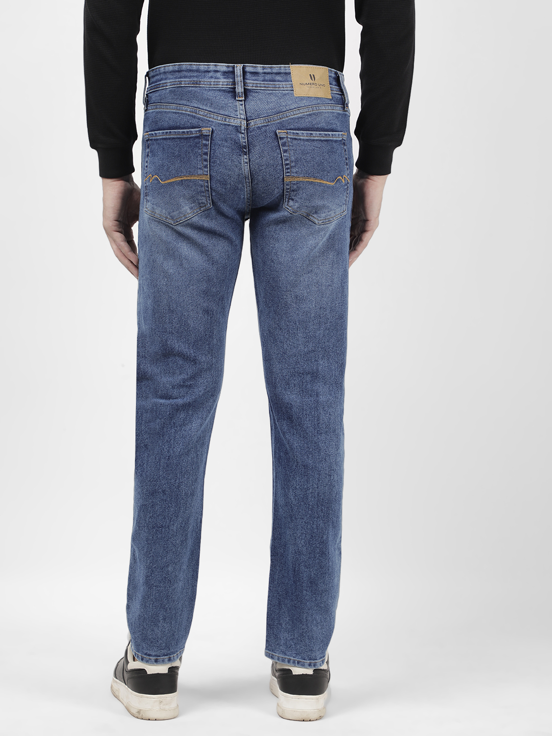 Numero Uno Men Solid Blue Jeans
